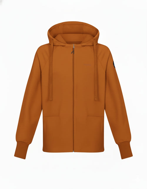 Hoodie Full Zipper Clay  Hombre